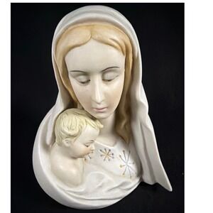 Ardalt Lenwile China Madonna and Child Porcelain‎ Bust Figurine Vintage 5.5 inch